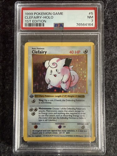 Clefairy (1st Edition) graded PSA 7 for sale on eBay