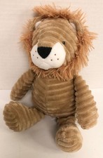 Carters LION Plush Tan White Ribbed Corduroy Stuffed Jungle Safari Lovey K5