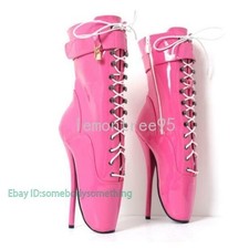 Ankle Ballet Boots 18cm Stiletto Super High Heel Large Size Womens Cosplay Shoes