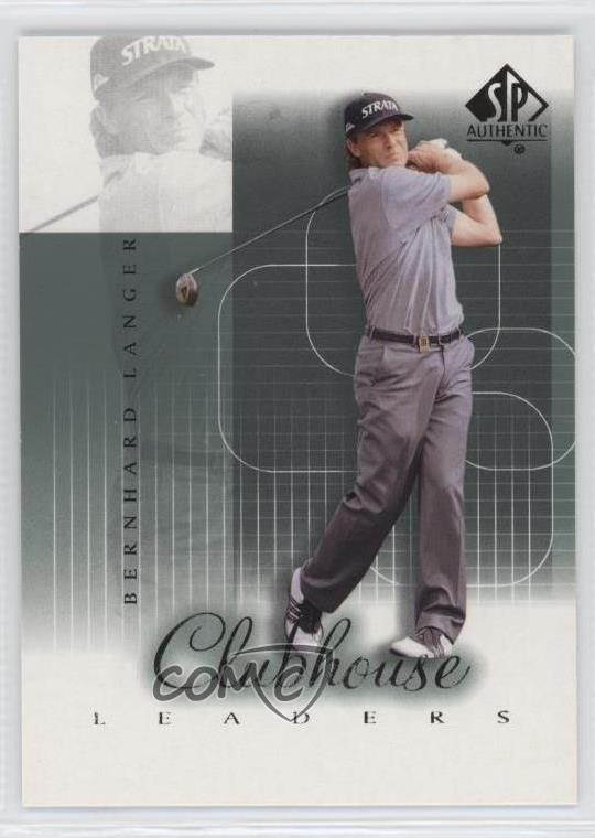 2002 SP Authentic Clubhouse Leaders Bernhard Langer #60SPA 0q3