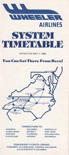 Wheeler Airlines timetable 1984/05/01