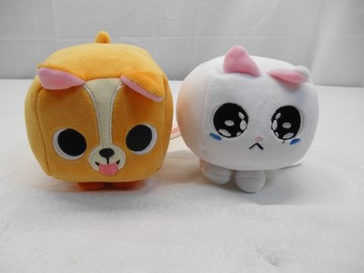 Pet Simulator X 4'' Plushies - Lot of 2- Puppy Cooper, Crying Cat - No Codes