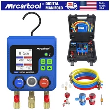 Digital HVAC Manifold Gauge Set Vacuum Pressure Tester For R134a/R410a/R600A