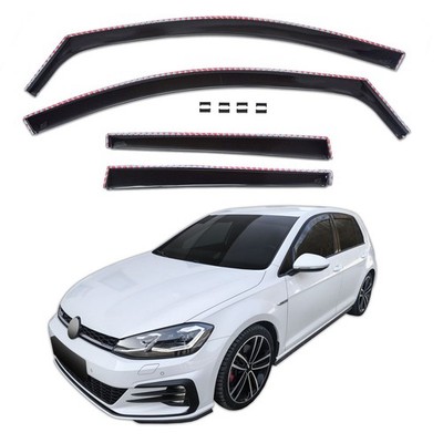 Windabweiser GP Regenabweiser Für VW Golf 7 2012-2019 4-Tlg Set Schwarz