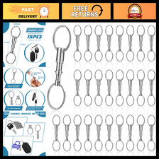 30 Pack Quick Release Keychain Rings - Detachable Pull Apart Split Lock Holders