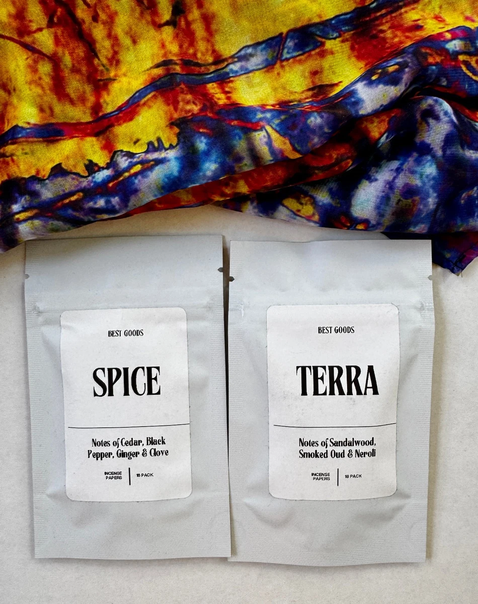 Incense Tray  2 Paper Packs Spice & Terra Aromatherapy, Mindfulness, Meditation