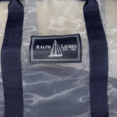 VTG 90s Ralph Lauren Polo Sport Mesh Beach Bag Pool Tote Sand Free