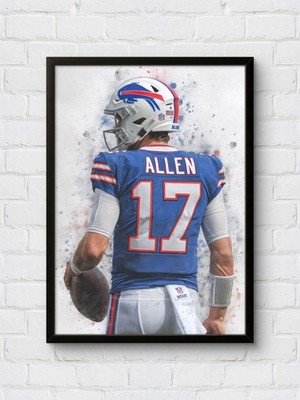 Josh Allen Football Poster Kunstdruck Wand Bild Art