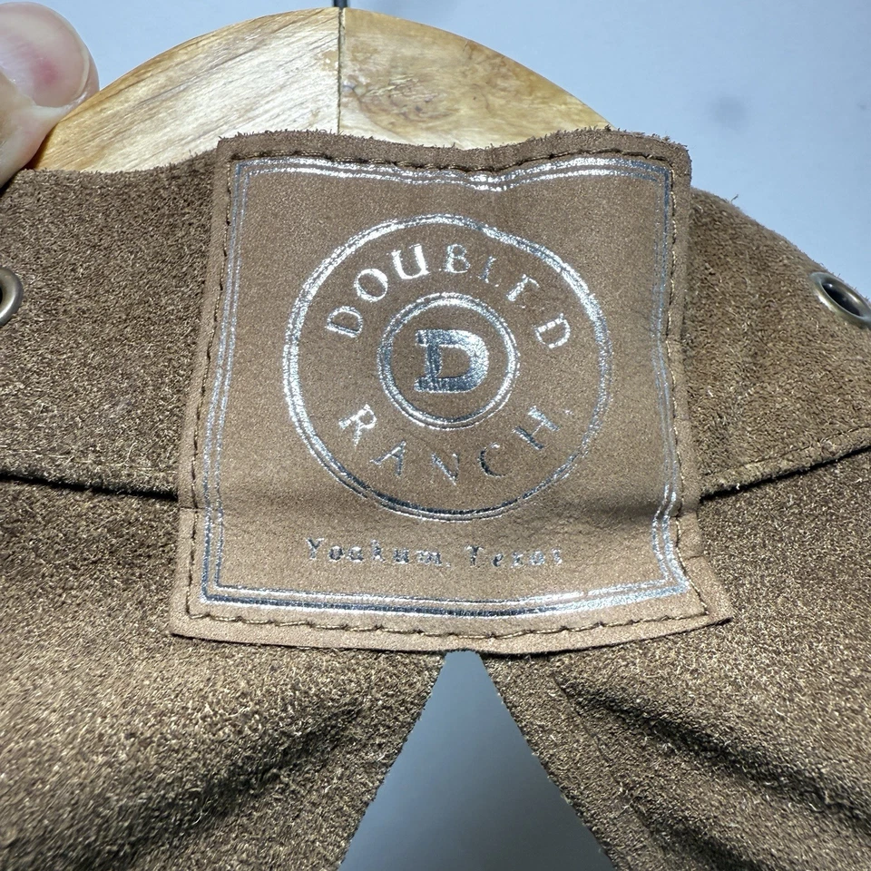 Double D Ranch Suede Leather Fringe Neck Shawl Cape Poncho Rodeo Texas - Image 2 of 4