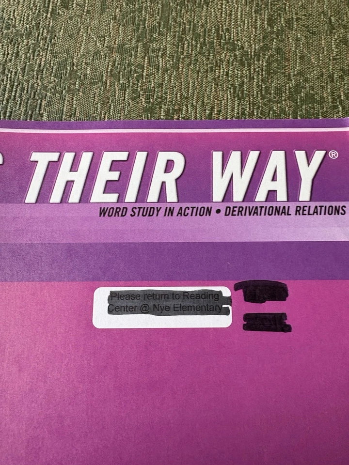 Words Their Way Word Study in Action DERIVATIONAL RELATIONS Workbook Education - Image 3 of 4