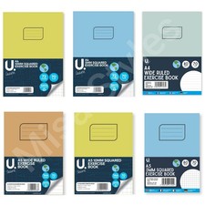 A5 A4 SQUARED EXERCISE BOOK PAD MATHS GRAPH PAPER SCHOOL OFFICE NOTEBOOK RULED