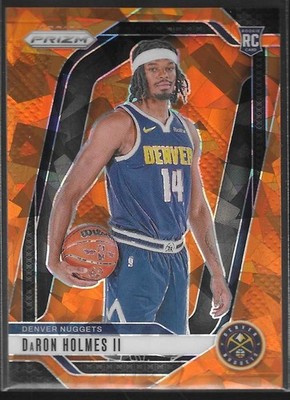 2024-25 Panini Prizm #235 DaRon Holmes II Prizms Orange Ice