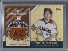 2017 Topps MLB Spring Training Logo Gold 34/99 Paul Goldschmidt Patch 3t2
