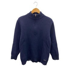 SAINT JAMES knit sweater thick wool NVY 90s half-zip