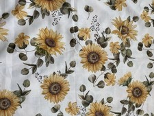 Nicole Miller Yellow Sunflower Tablecloth 84 L EXCELLENT