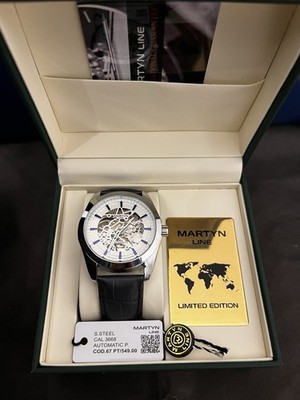 Martyn Line Leder Armbanduhr LIMITED EDITION S.Steel CAL 3668 Automatic P  Neu