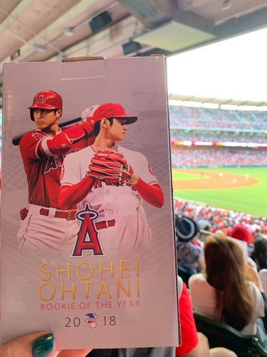 Los Angeles ANGELS BASEBALL SHOHEI OHTANI BOBBLEHEAD~Rookie of the Year 2018 - Picture 5 of 5