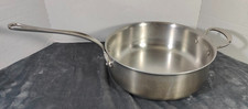 Mauviel M'Cook 5-Ply Saute Pan Brushed Cast Stainless Steel Handle 3.4-Qt