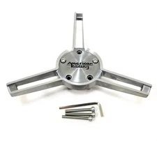 Vintage Forged (by American Racing) Machined Silver Wheel Center Hub Cap 8-1/4"O