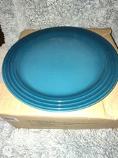 Le Creuset 1 Each Dinner plate in  Deep Teal  11.25 inch
