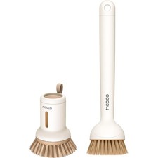 Dish Brush Set with Soap Dispensing Palm Brush Dish Scrub Brush with Soap Dis...