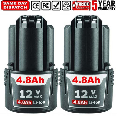 #ad 2X 12V 4.8Ah Lithium ion Battery For Bosch BAT411 BAT412 BAT414 GSR GDR GSB GWI $14.91