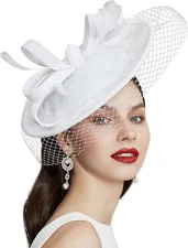 Tea Party Fascinators Hat Kentucky Derby, Wedding, Cocktail