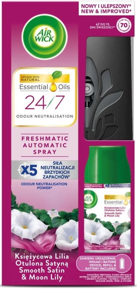 Air Wick Automatischer Duftspender + Nachfüller Mondlilie in Satin Geschenkset - Bild 2 von 4