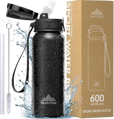 Gourde Isotherme 600ml Inox Maintient Boisson Chaude Froide 24h thermos café - Photo 1/4