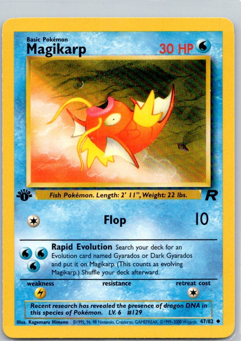 Magikarp 1st Edition Uncommon Team Rocket 47/82 NM