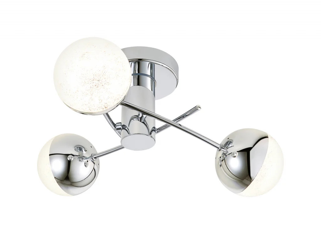 Bathroom Light Silver Rhodes 3 LED Chrome IP44 Spa SPA-36302-CHR