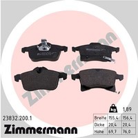 Vorderachse Zimmermann 23832.200.1 Bremsbelagsatz, Scheibenbremse FüR Chevrolet,