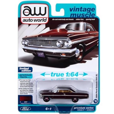 Auto World Maßstab 1:64 Premium Release 4'' 1964 Ford Galaxie 500 XL (Vintage 