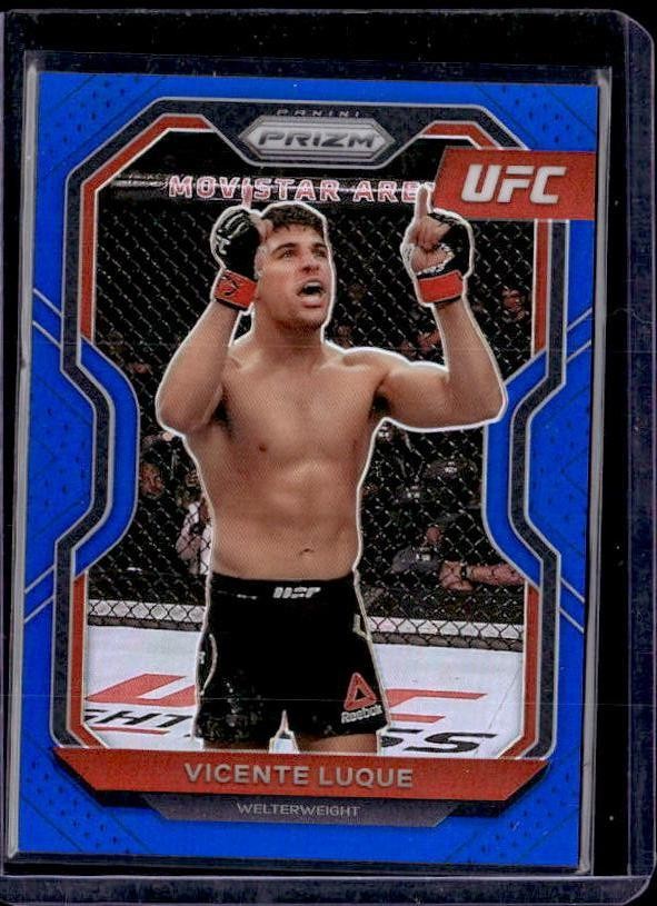 2021 Panini Prizm UFC #53 Vicente Luque Blue Prizms #/199