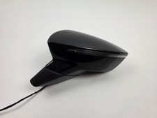 SEAT LEON MK3 2012-2017 LEFT PASSENGER SIDE WING MIRROR BLACK 6 PIN MANUAL FOLD