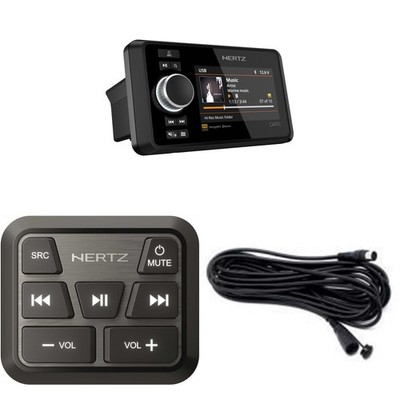 Hertz Capri H100 Marine 4.3'' Color Display Media Receiver with HMC-U1 Remote ...