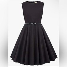 NEW - Elegant Vintage Black Sleeveless Dress for Girls. Size 13 - 14 Y