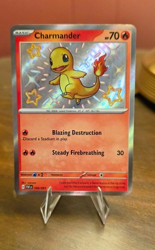 Pokemon Charmander SV: Paldean Fates 109/091 Holo English 2024 TCG