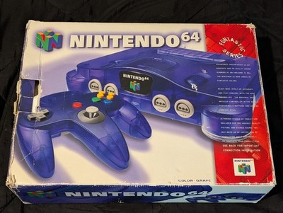 Nintendo 64 Funtastic Grape N64 - Fully Tested In Box No Battery Cap 