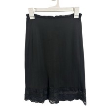 VTG 50s Lucite Kayser Black Nylon Slip Skirt Dark Romantic Whimsigoth Size S/M