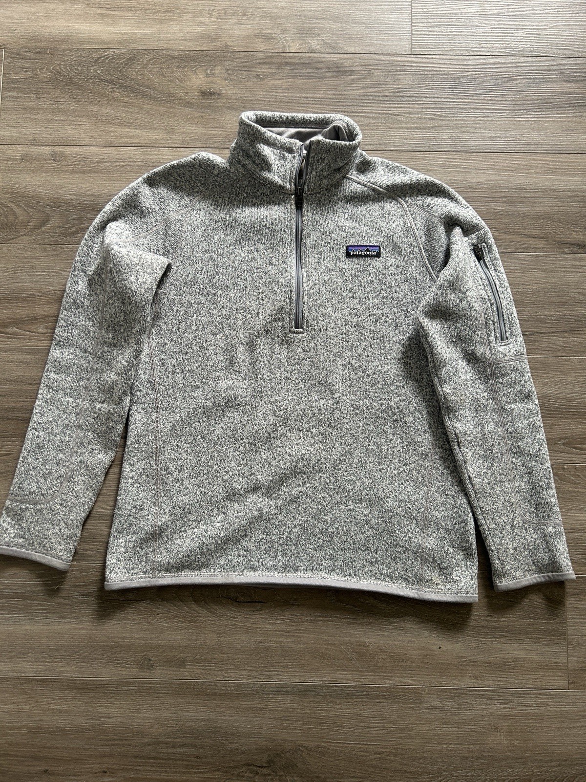 Patagonia Women’s Medium Better Sweater Heather Gray 1/4 Zip Fleece Jacket 25617