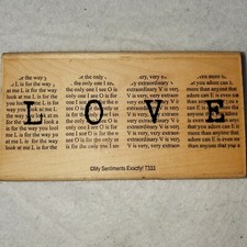 Mounted Wooden Rubber Stamp Love T333 by My Sentiments Exactly Cardmaking Craft
