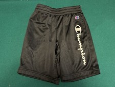 Boys' Champion Mesh Shorts Black Size S Side Logo