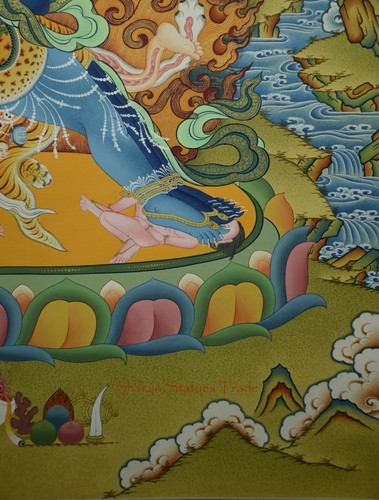 Vajrakilaya Pintado a Mano Budista Tibetano Thangka Thanka Pergamino Pintado a Mano Nepal - Imagen 12 de 12