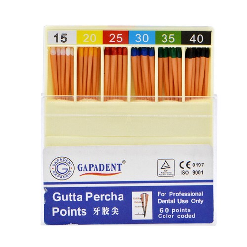 60/Box Dental Endodontic Absorbent Points Gutta Percha Taper 0.06 GAPADENT 15-40 - Picture 4 of 25