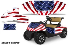 Golf Cart Graphics Kit Decal Sticker For E-Z-Go Freedom RXV 15-22 USA FLAG