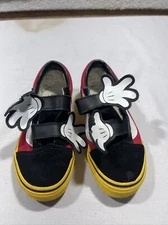 VANS DISNEY OFF THE WALL MICKEY MOUSE HUG SHOES KIDS SIZE 1.0 US OLD SKOOL