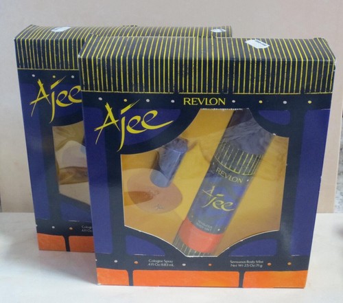 2 REVLON AJEE COLOGNE SPRAY 0.4 OZ & SENSUOUS BODY MIST 2.5 OZ BOXED