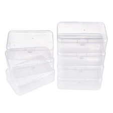 BENECREAT 12 Pack 3.5x2.4x1.2 Inches Rectangular Clear Plastic Bead Storage B...