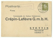 PANZERIN Schivelbein Land Landpoststempel auf Postkarte 1932